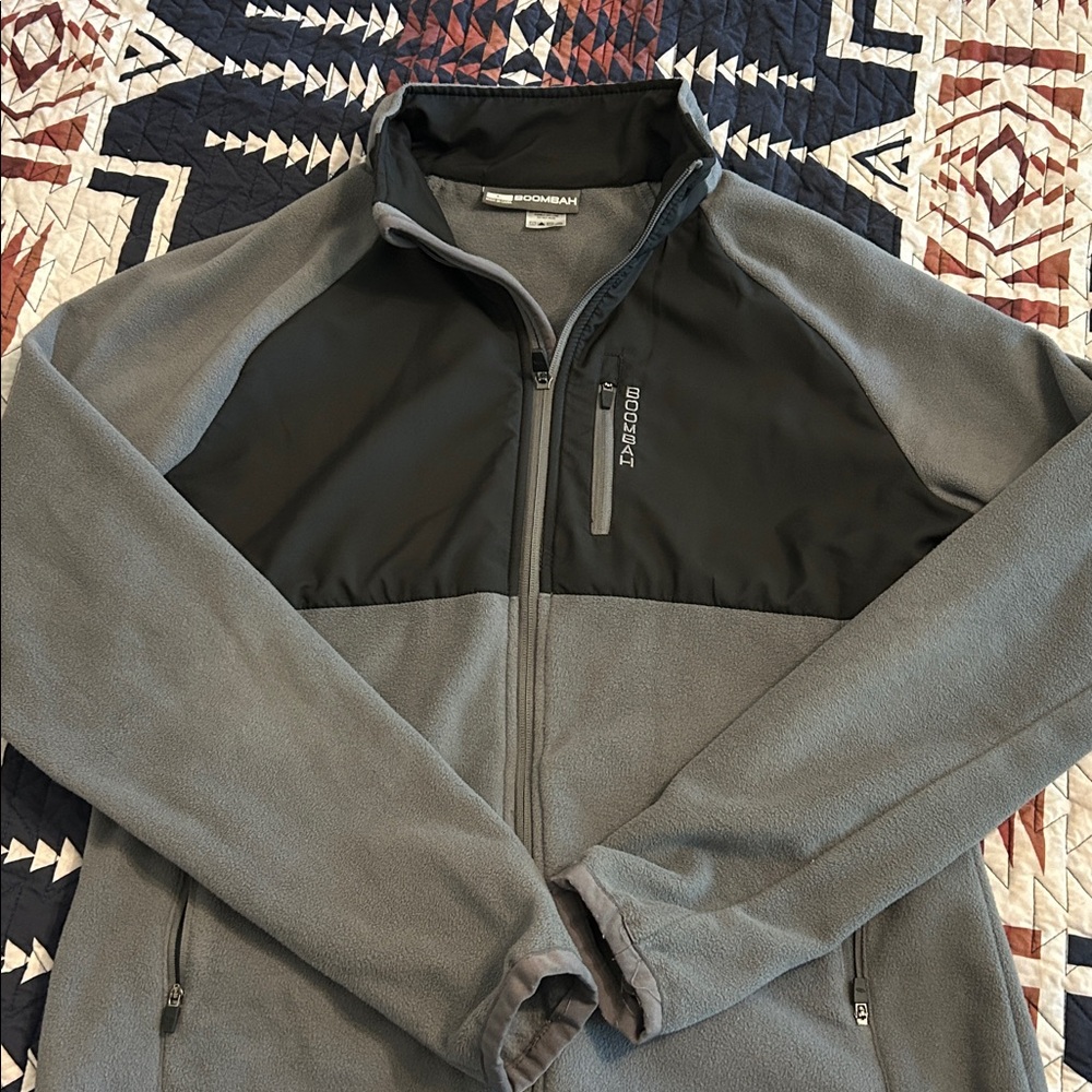 Boombah Gray and Black Fleece Jacket